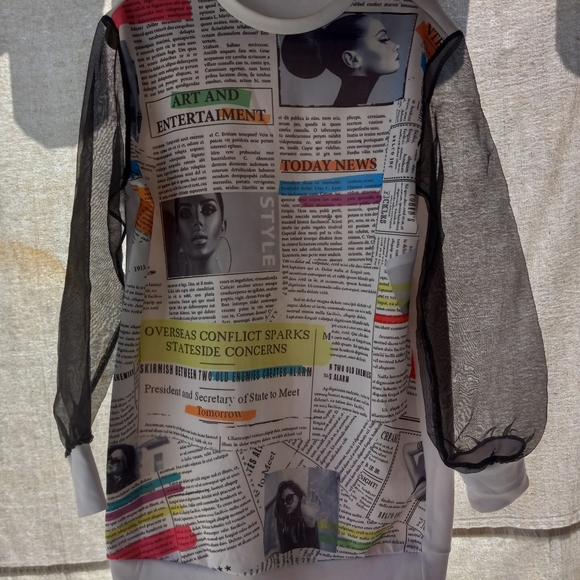 Touch Me Dresses & Skirts - TOUCH ME NEWSPAPER DRESS